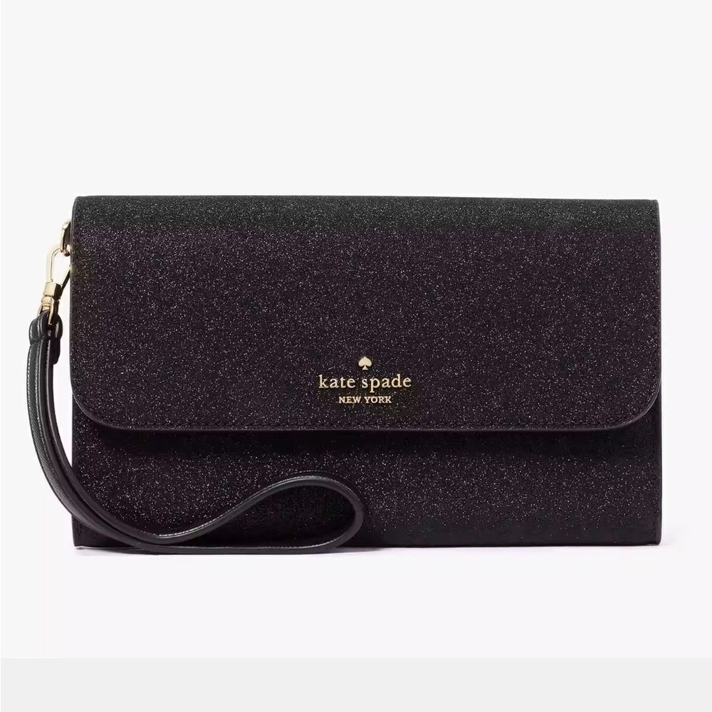 NWT‎ Kate Spade Glimmer Boxed Medium Flap Wristlet